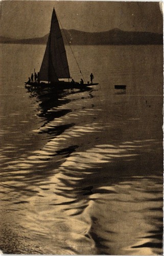 Cpa balaton sailboat hungary - balaton,