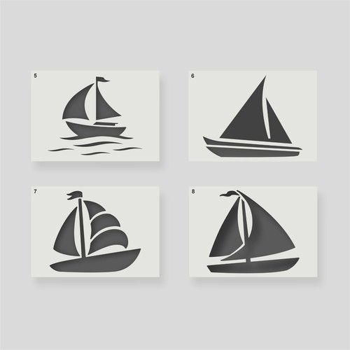 Segelboot schablonen zum - segelboot,
