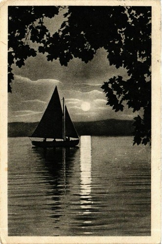 Cpa balaton sailboat hungary - -sailboat,