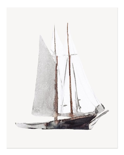 Elegantes segelboot aquarell - elegantes,