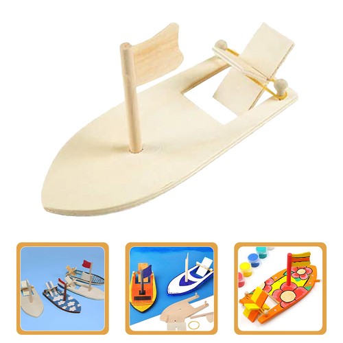 Wooden sailboat model set 5pcs - wooden,