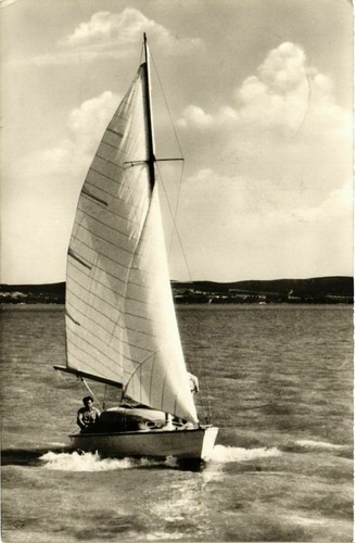 Cpa balaton sailboat hungary - -sailboat,