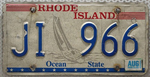 Rhode island nummernschild - rhode, usa