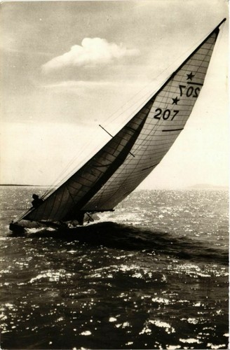 Cpa balaton sailboat hungary - balaton,