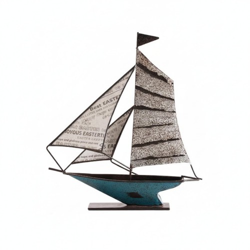 Iron sailboat decor rustic - iron,
