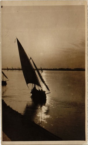 Cpa nile sailboat egypt - ak,