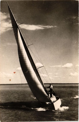 Cpa balaton sailboat hungary - balaton,