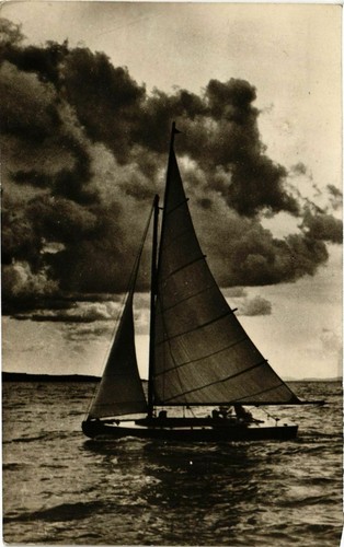 Cpa balaton sailboat - balaton, hungary